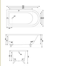 5ft Trad Bath Specs